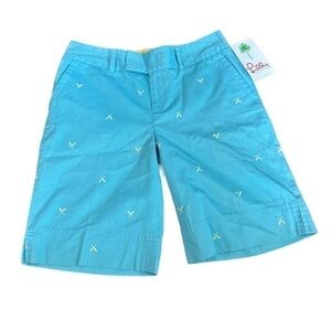 Lilly Pulitzer Crystal Blue‎ golf shorts in Mini Oars white label vintage size 2